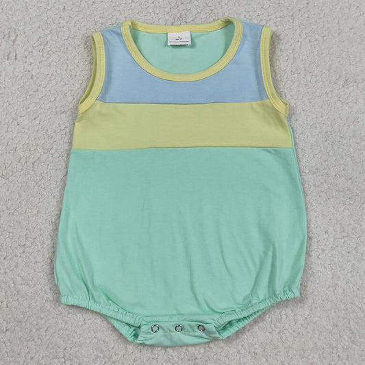 Baby Boys Rompers Sleeveless Blue Yellow Aqua Rompers SR3660