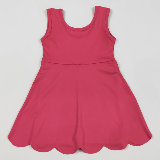 Baby Girls Dress Hot Pink Sleeveless Yoga Active Knee Length Dresses GSD2352 5.27