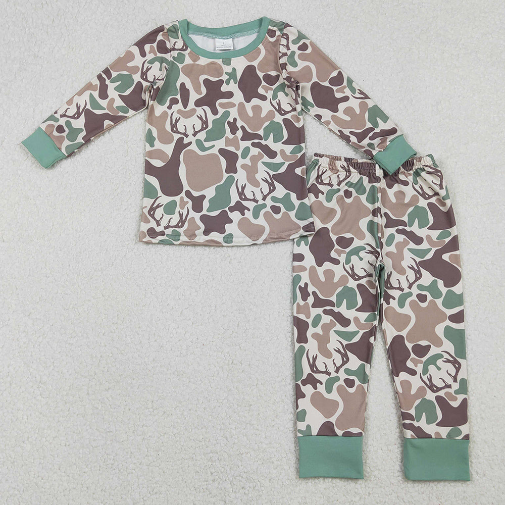 Baby Boys Pajamas Brown Deer Camo Top Pant Hunting Pajamas Set BLP1232 11.1