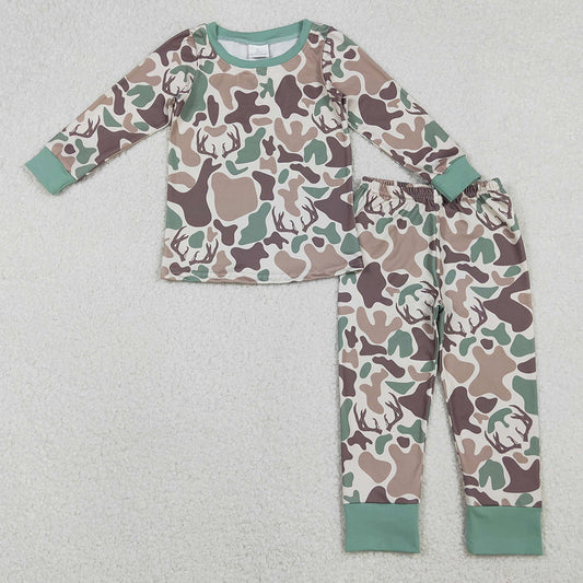 Baby Boys Pajamas Brown Deer Camo Top Pant Hunting Pajamas Set BLP1232 11.1