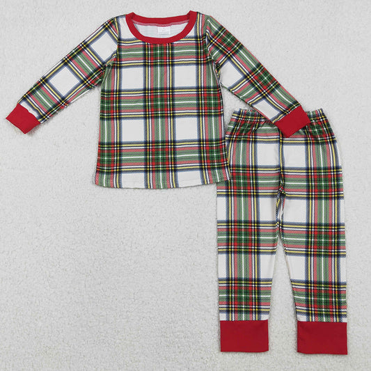 Baby Boys Pajamas Green Red Checked Top Pants Christmas Pajamas Sets BLP1279 GLP2829 11.3
