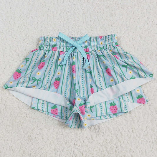 Baby Girls Shorts Strawberry Green Bows Summer Shorts Bottoms SS0580 5.23
