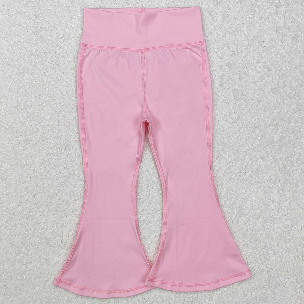 Baby Girls Pants Light Pink Yoga Active Wear Bell Bottom Pants P0576