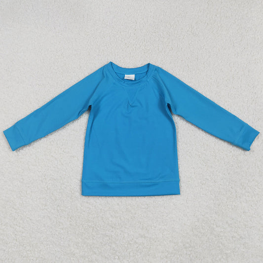 Baby Girls T-shirts Hot Blue Long Sleeves Yoga Shirts Tops GT0969 6.5
