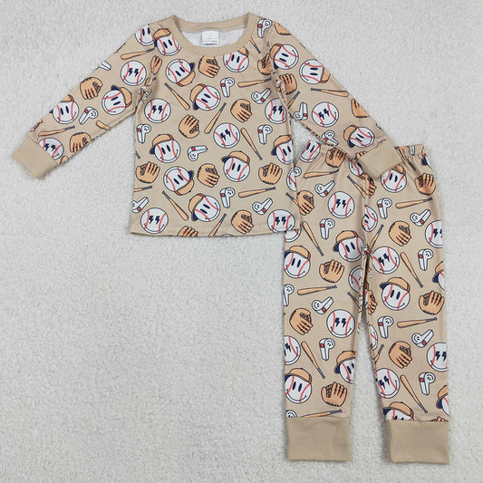 Baby Boys Pajamas Baseballs Top Pants Sleepwear Sets BLP1346 11.6