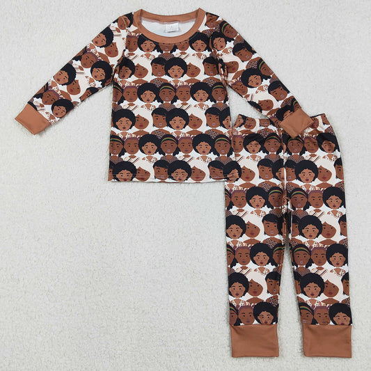 Baby Girls Pajamas Black Plaid Top Pants Pajamas Sets GLP2948 11.17