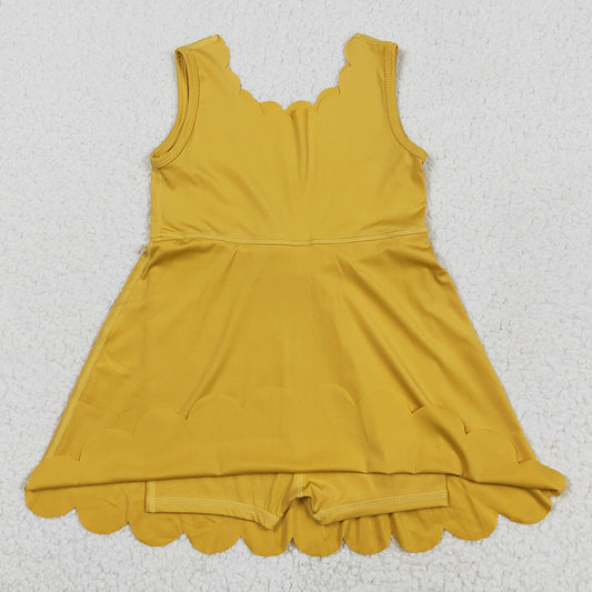 Baby Girls Dress Sleeveless Yoga Knee Length Dresses GSD2373 6.5