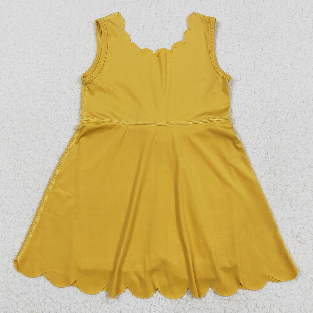 Baby Girls Dress Sleeveless Yoga Knee Length Dresses GSD2373 6.5