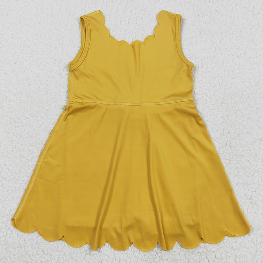 Baby Girls Dress Sleeveless Yoga Knee Length Dresses GSD2373 6.5