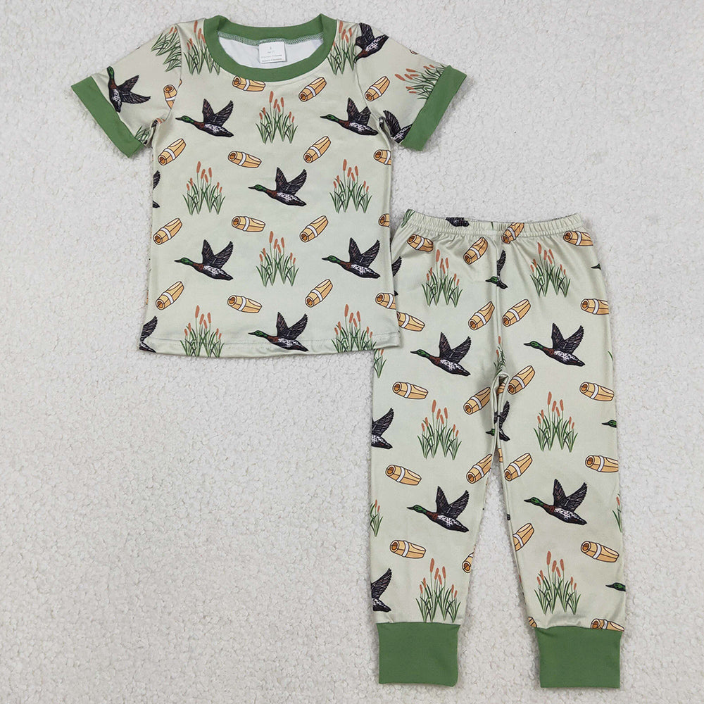 Baby Boys Pajamas Green Ducks Calls Top Pants Hunting Pajamas Sets BSPO0635 12.3
