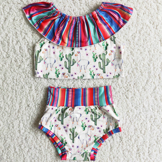 Boutique Baby Girls Bummies Set Cactus Cute Kids Clothes Girls Bummies Outfits A10-2