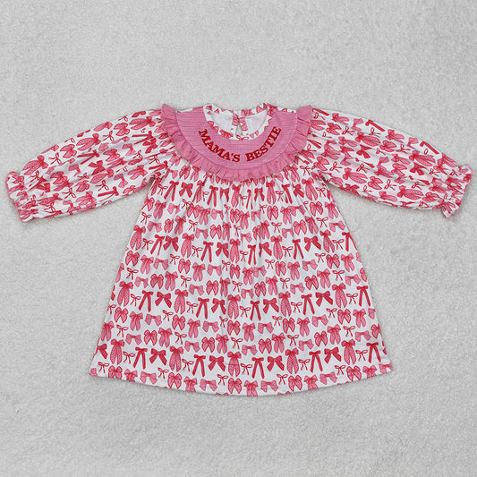 Baby Girls Dress Mama's Bestie Smocked Knee Length Dresses GLD0990