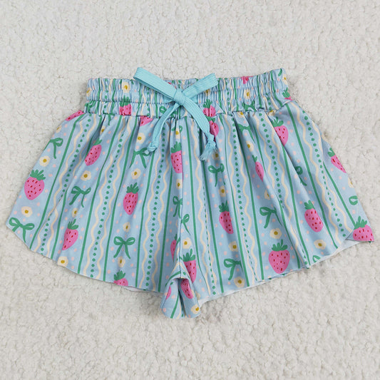 Baby Girls Shorts Strawberry Green Bows Summer Shorts Bottoms SS0580 5.23