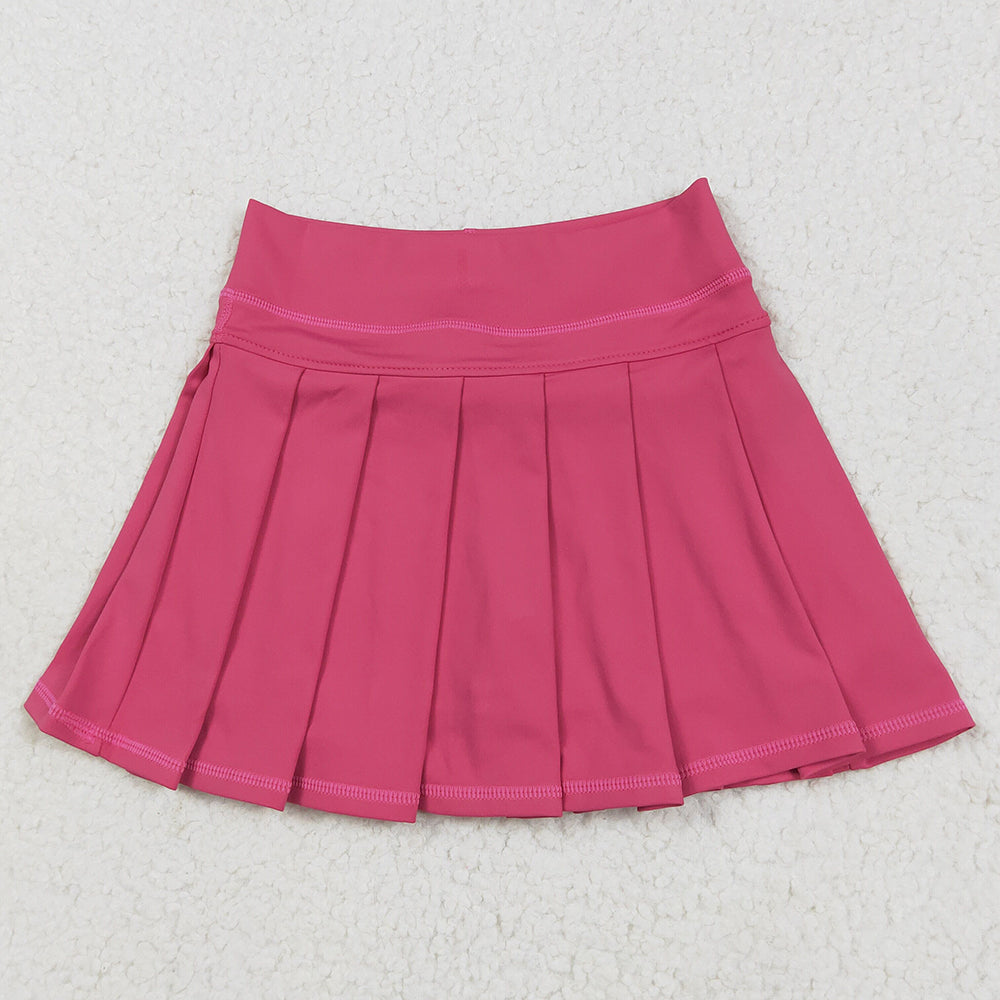 Baby Girls Clothes Daisy Flowers Zipper Pullovers Hot Pink Pleated Skirt Shorts Yoga Active Clothes Set GLD1418 12.9