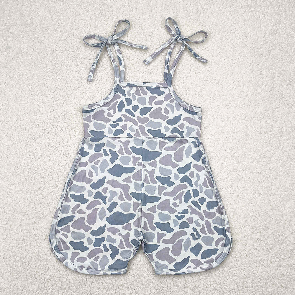 Baby Girls Jumpsuits Grey Camouflage Straps Jumpsuits SR2827 4.9
