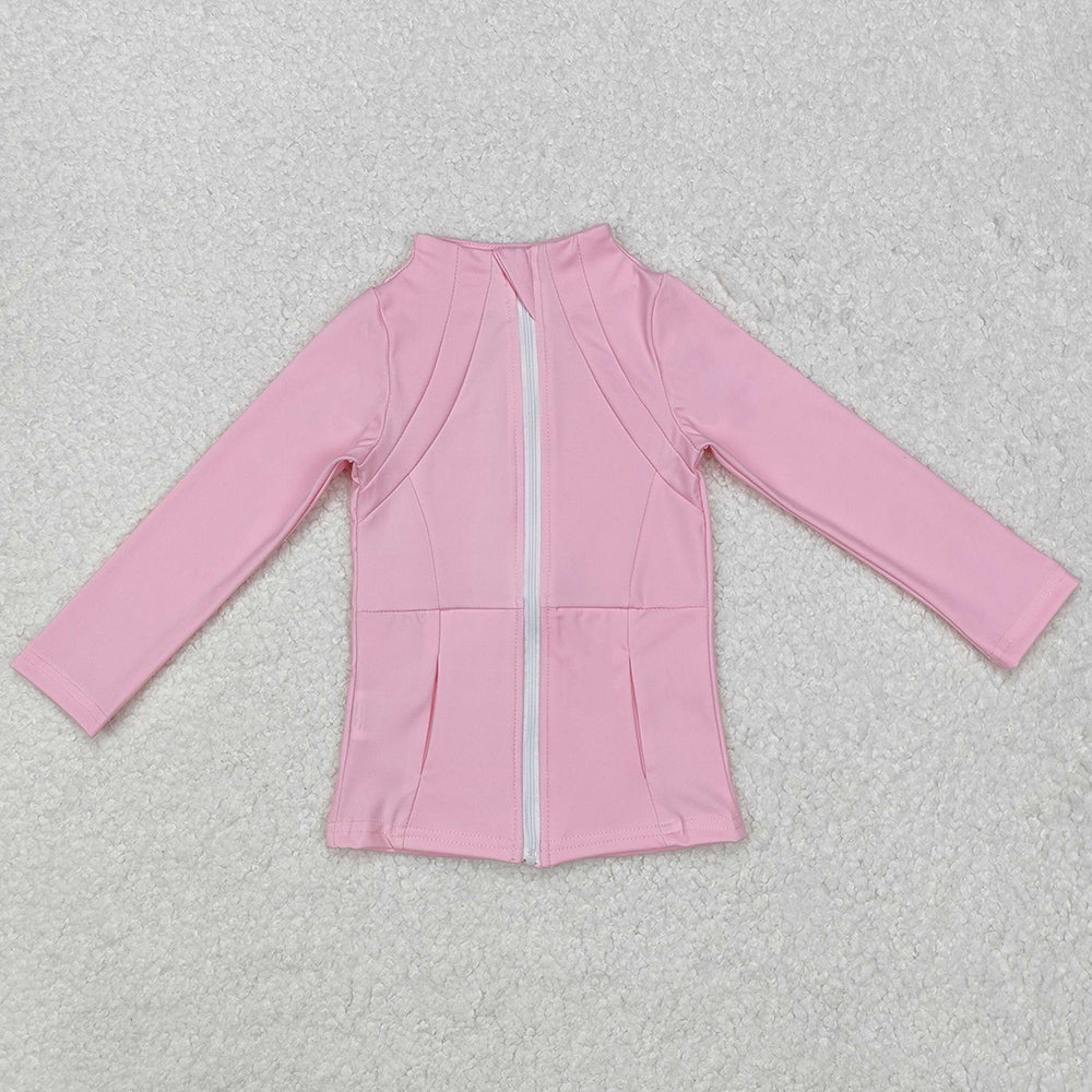 Baby Girls Clothes Top Light Pink Zip Pocket Yoga Active Wear Jackets GT0683