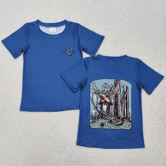 Baby Boys Clothes Tops Blue Duck Short Sleeve Tee Shirts Tops BT1150