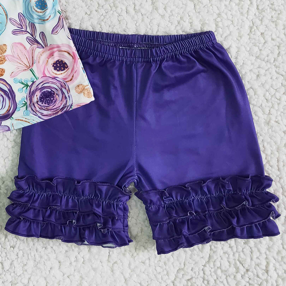 Fashion Baby Girls Clothing Flower Print Boutique Kids Clothes Girls Outfits B17-27 5.8