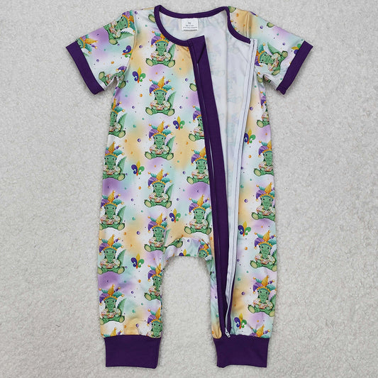 Baby Infant Boys Rompers Mardi Gras Crocodile Zip Rompers SR2398