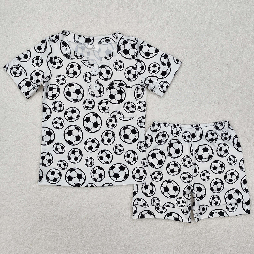 Baby Boys Clothes Soccer Shirt Shorts Pajamas Clothes Sets BSSO1008