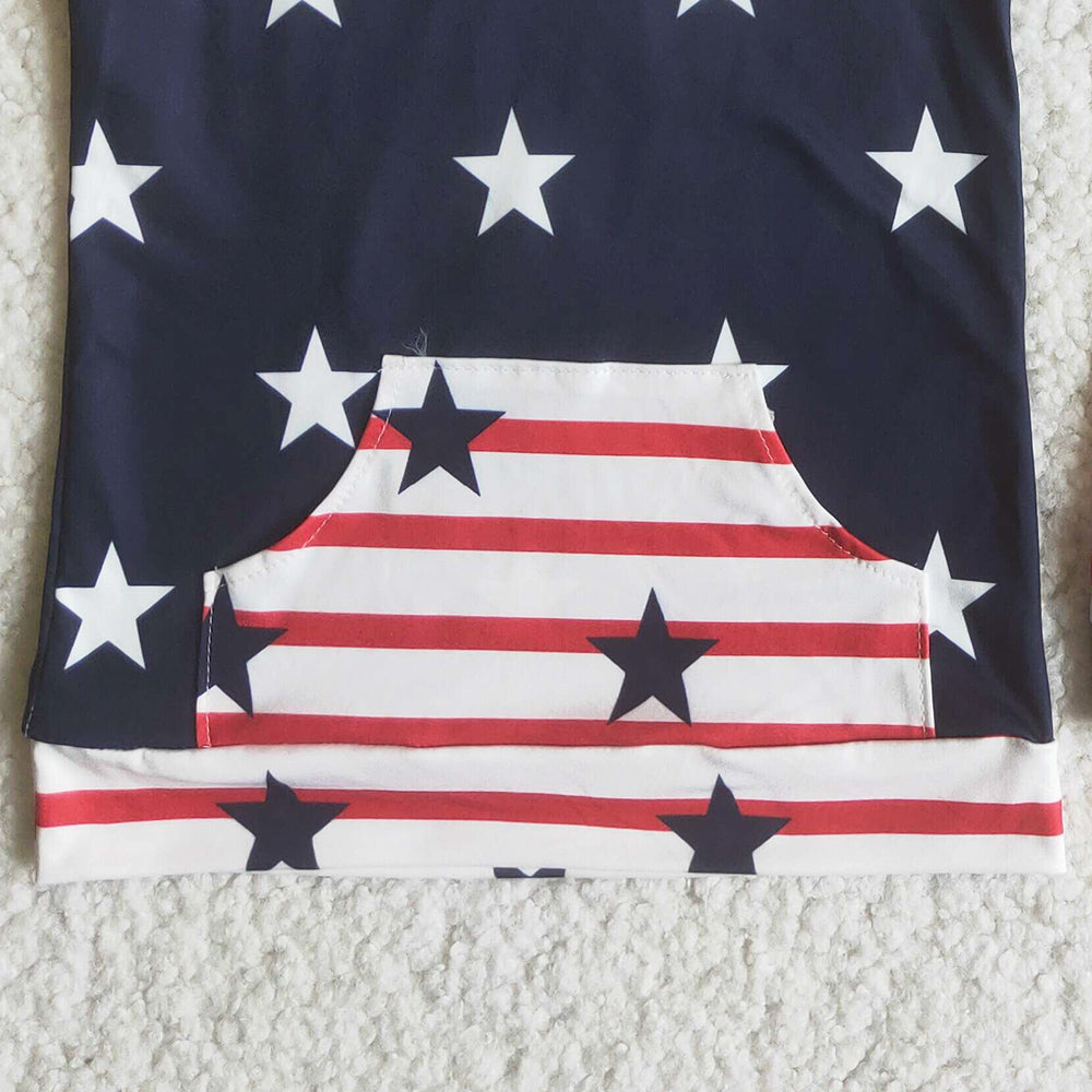 Summer Kids Clothing Boys Outfits 4th of July Boutique Baby Boy Clothes Hoodie Sets C14-23