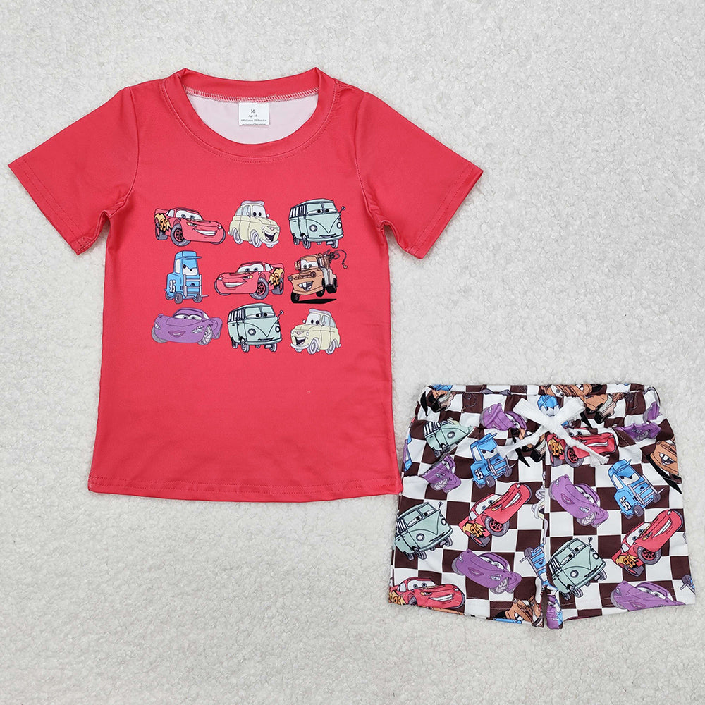 Baby Boys Clothes Car Short Sleeve Shirt Summer Shorts Clothes Sets BSSO1159
