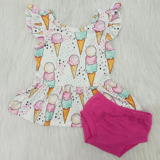 Wholesale Kids Boutique Clothes Girls Bummies Set Cute Baby Girls Clothes A16-22 4.28