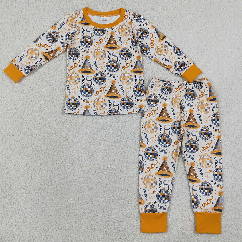 Baby Boys Pajamas Stars Lights Top Pant Happy New Year Pajamas Sets BLP1534