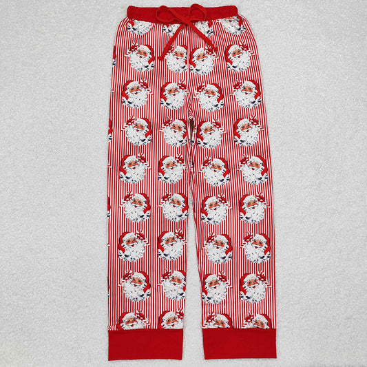 Adult Men Pants Christmas Santa Stripes Bottom Pants Pajamas P0646