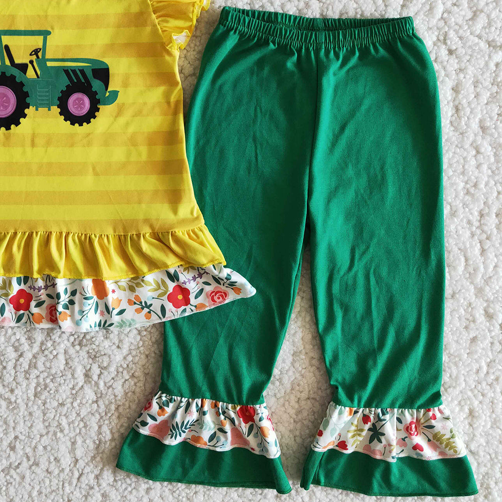 RTS Baby Girls Short Sleeve Western Clothing Boutique Girls Clothes Toddler Outfits B9-16