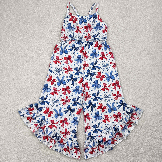 Baby Girls Jumpsuits Bows 4th Of July Straps Jumpsuits SR2865 4.10