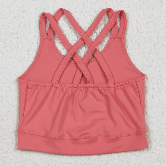 Baby Girls Clothes Peach Strap Yoga Vest Tops GT1004 6.19