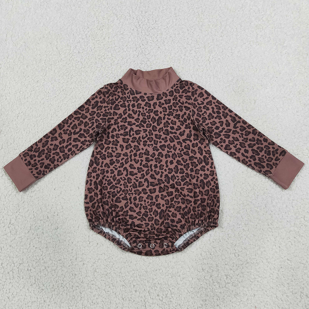 Baby Boys Long Sleeve Brown Brown Choker Rompers LR3264