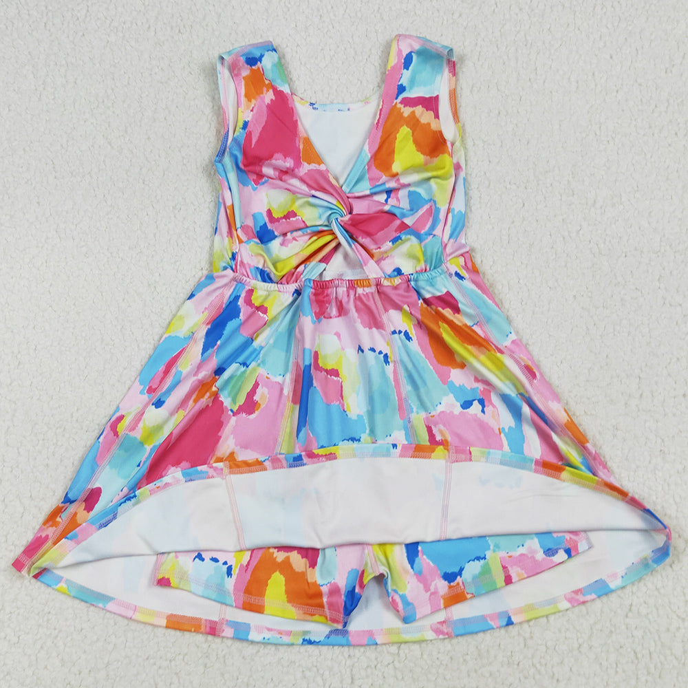 Baby Girls Dress Sleeveless Yoga Short Knee Length Dresses GSD2629 6.19