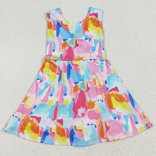 Baby Girls Dress Sleeveless Yoga Short Knee Length Dresses GSD2629 6.19