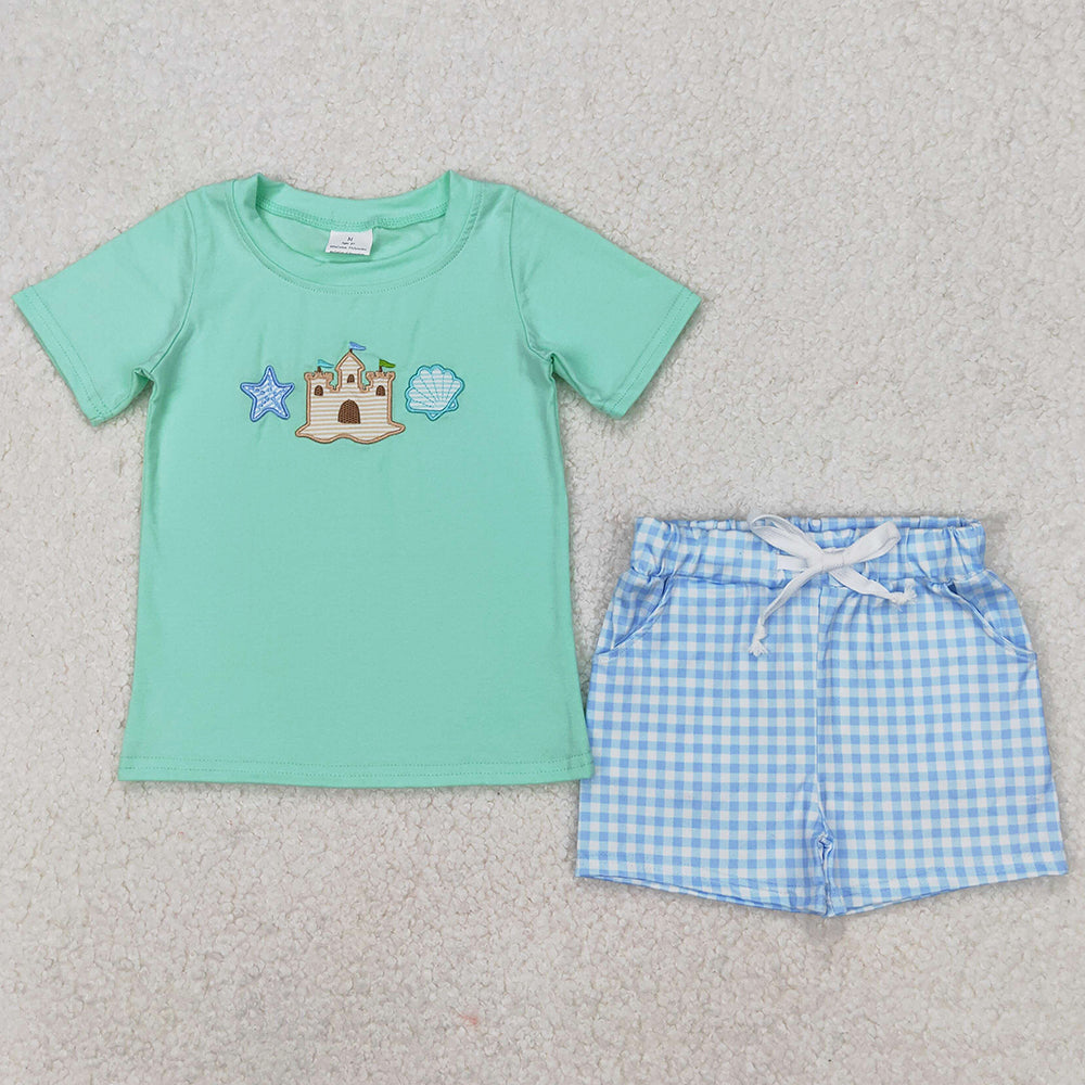 Baby Boys Clothes Beach Castle Shirt Shorts Sets BSSO1266 3.13