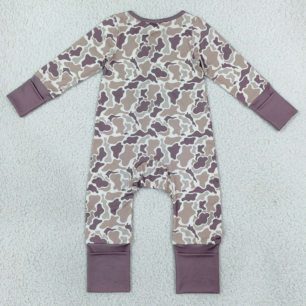 Baby Boys Rompers Southern Khaki Camo Two Way Zip Convertible Rompers LR2948