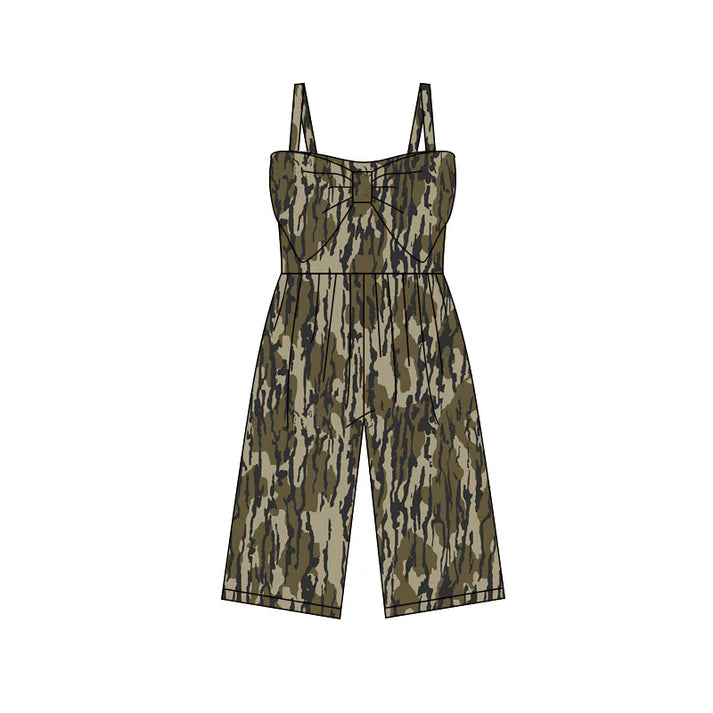 Preorder (moq 5)Baby Girls Southern Olive Camo Pants Jumpsuits 11.28