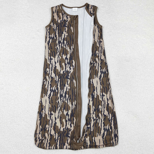 Baby Newborn Camo Zip Gowns BL0142