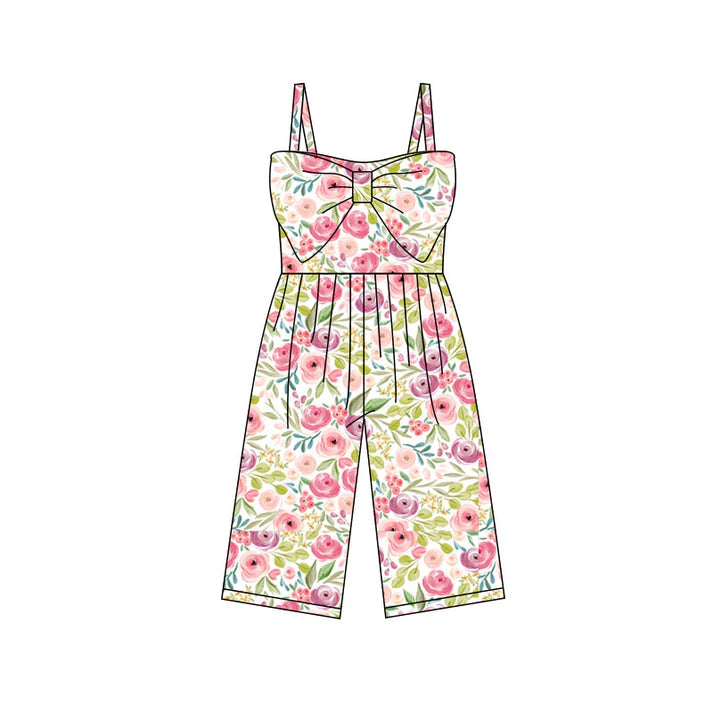 Preorder (moq 5)Baby Girls Colorful Flowers Pants Jumpsuits 11.28
