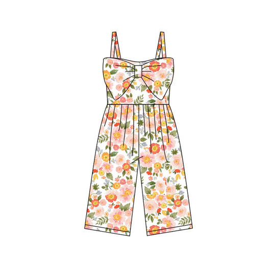 Preorder (moq 5)Baby Girls Colorful Flowers Pants Jumpsuits 11.28