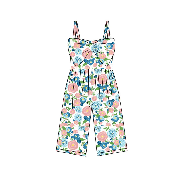 Preorder (moq 5)Baby Girls Colorful Flowers Pants Jumpsuits 11.28
