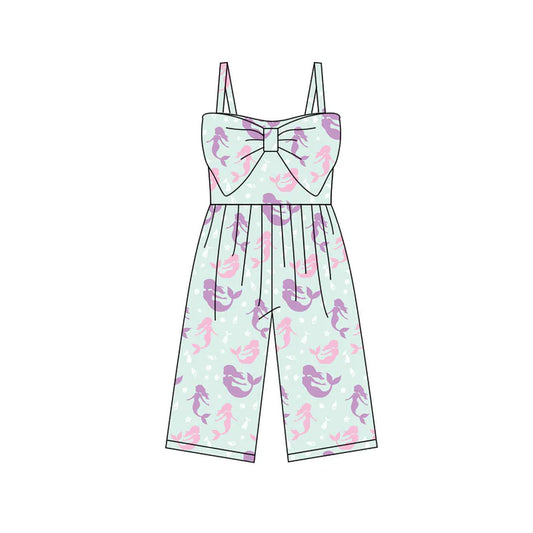 Preorder (moq 5)Baby Girls Strap Mermaid Shells Starfishes Pants Jumpsuits 11.28