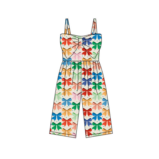 Preorder (moq 5)Baby Girls Strap Colorful Bows Polka Dots Pants Jumpsuits 11.28