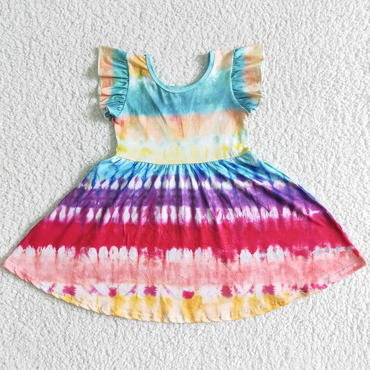 Baby Girl Summer Dress Short Sleeve Boutique Girl Dresses Cute Twirl Dress GSD0024 6.28