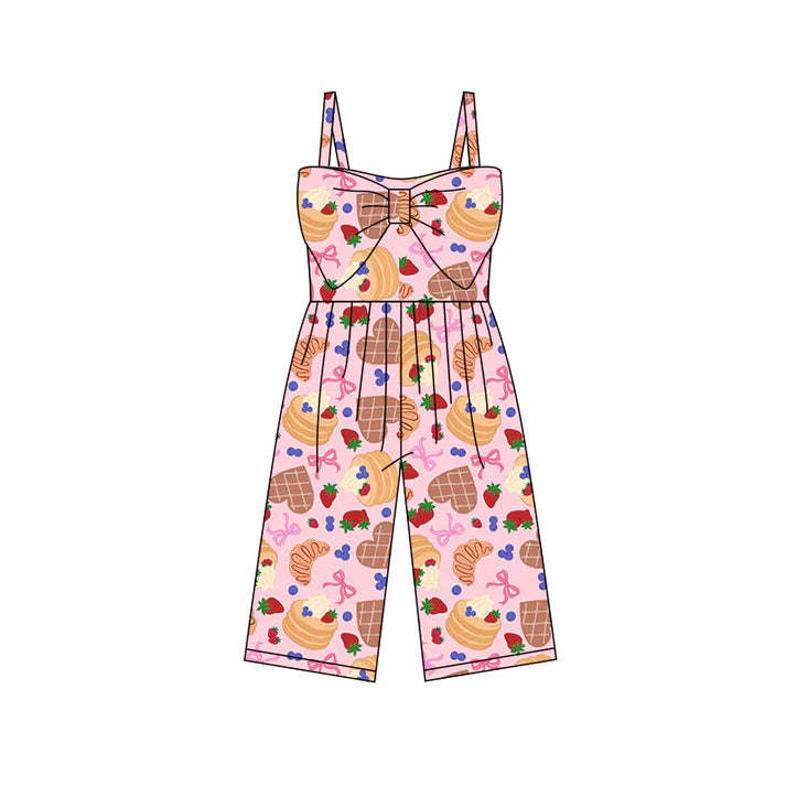 Preorder (moq 5)Baby Girls Strap Strawberry Hearts Cakes Valentines Pants Jumpsuits 11.28