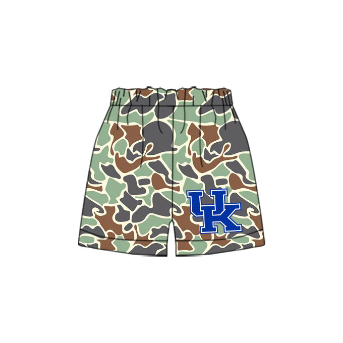 Preorder(moq 5) Baby Boys Green Camouflage UK Team Sports Shorts 6.26