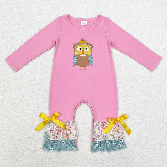 Baby Girls Rompers Fall Long Sleeve Ruffle Rompers LR0494