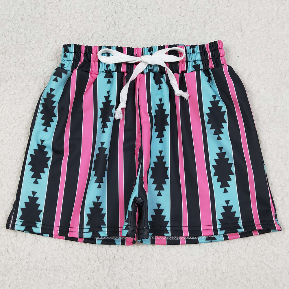 Baby Boys Swim Trunks Aztec Stripe Western Swimming Trunks Bottom S0548