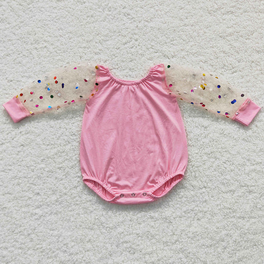 Boutique Baby Girls Rompers Long Sleeve Jumpsuit LR0466
